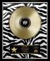 Mobile Preview: Goldene Schallplatte ♫ Zebra-Samt Style personalisiert