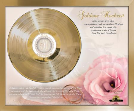 Goldene Schallplatte zur  Goldenen Hochzeit