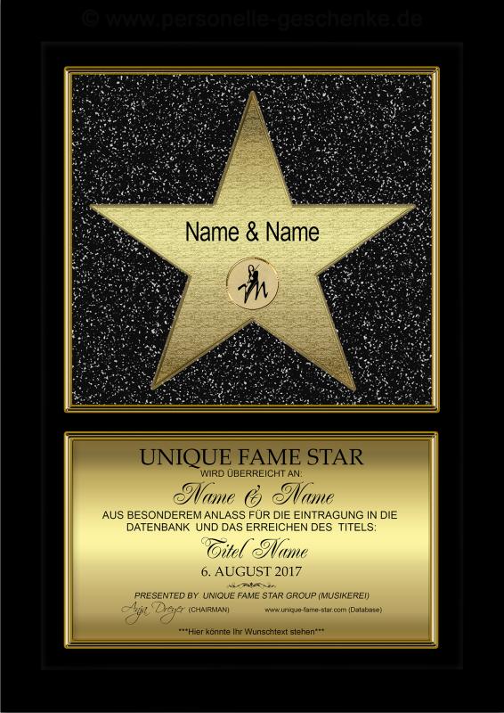 Star Gold (Stern Gold) - Unique Fame Star